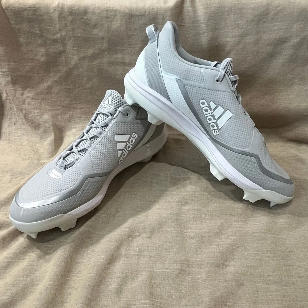 Adidas Baseball Cleats Mens‎ 13 Grey Icon 7 MD Molded Silver White FZ1560